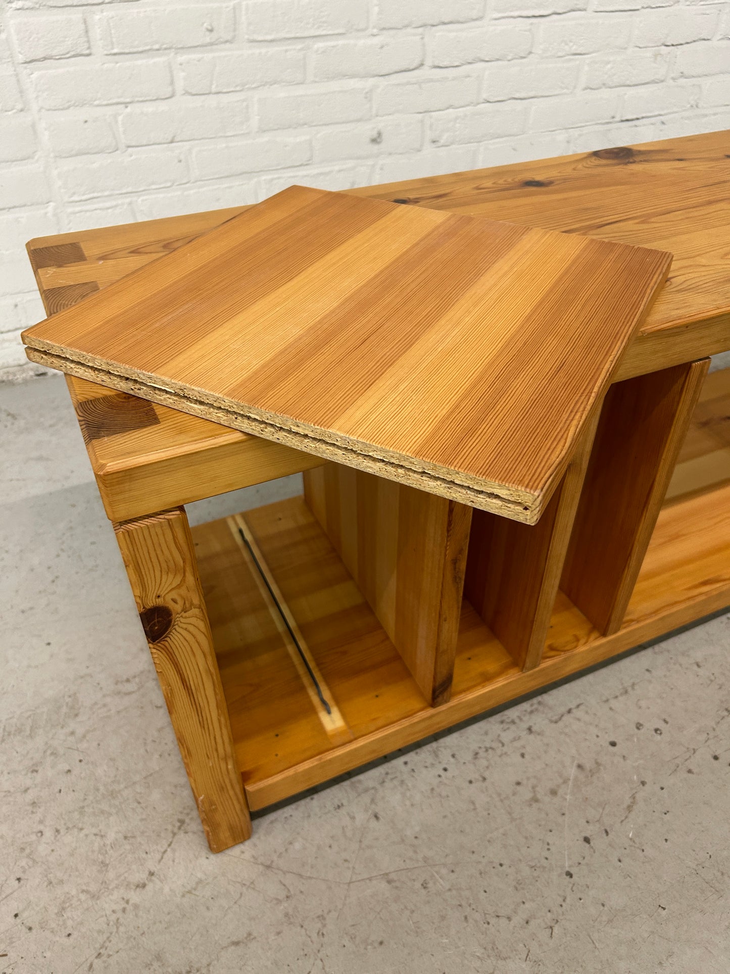 4 x vintage Aksel Kjersgaard pine wood storage benches