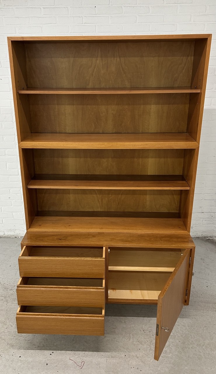 Vintage 3-delige boekenkast / wandkast