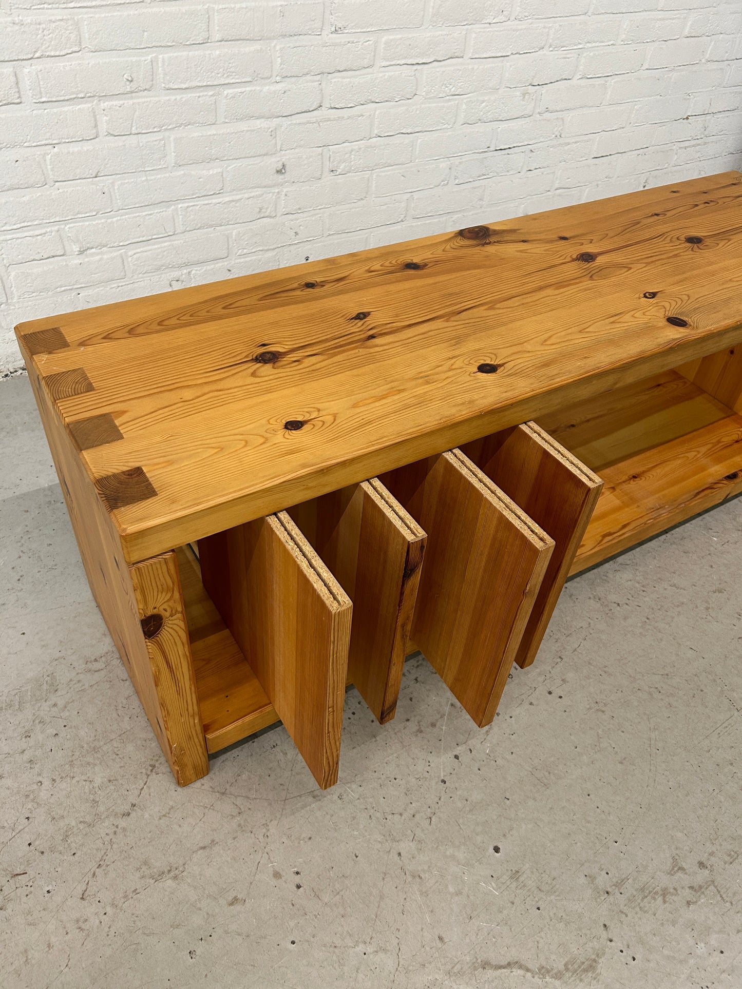 4 x vintage Aksel Kjersgaard pine wood storage benches