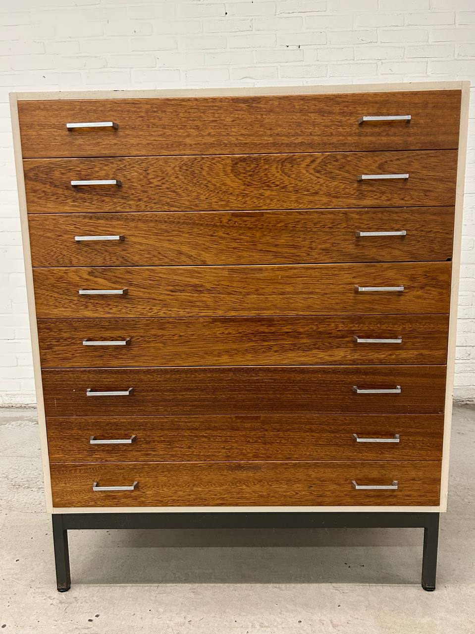 Vintage Papierkast Schoolkast Architectenkast