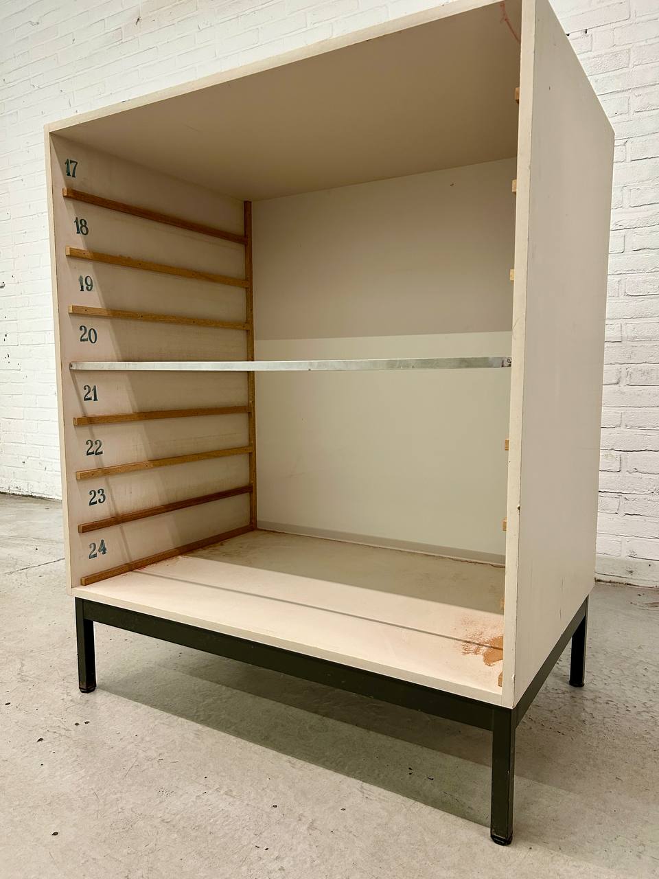 Vintage Papierkast Schoolkast Architectenkast