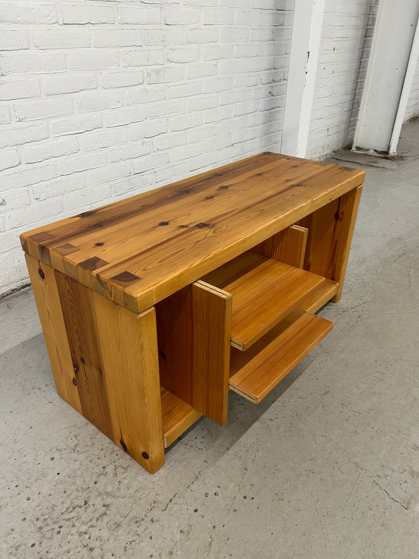 4 x vintage Aksel Kjersgaard pine wood storage benches