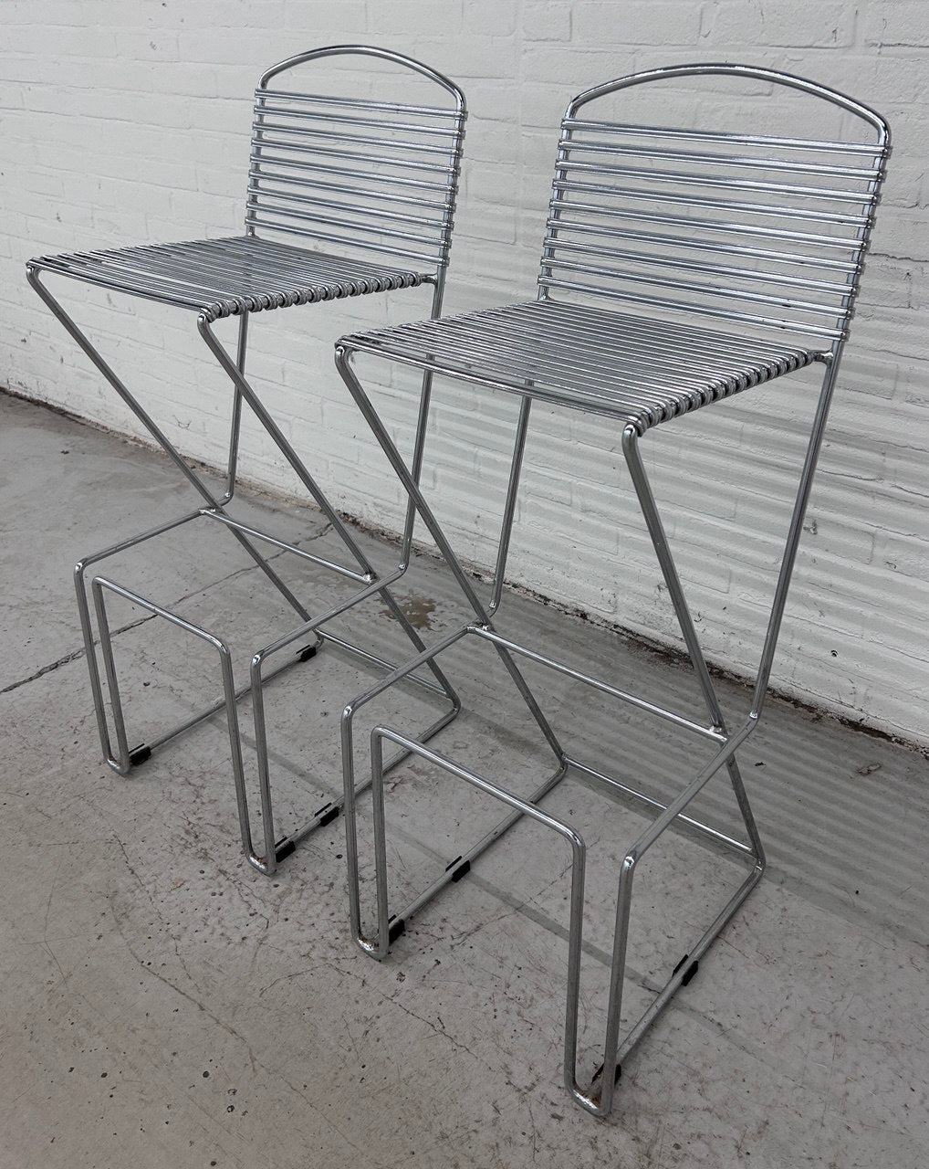 2 vintage stapelbare Till Behrens barkrukken