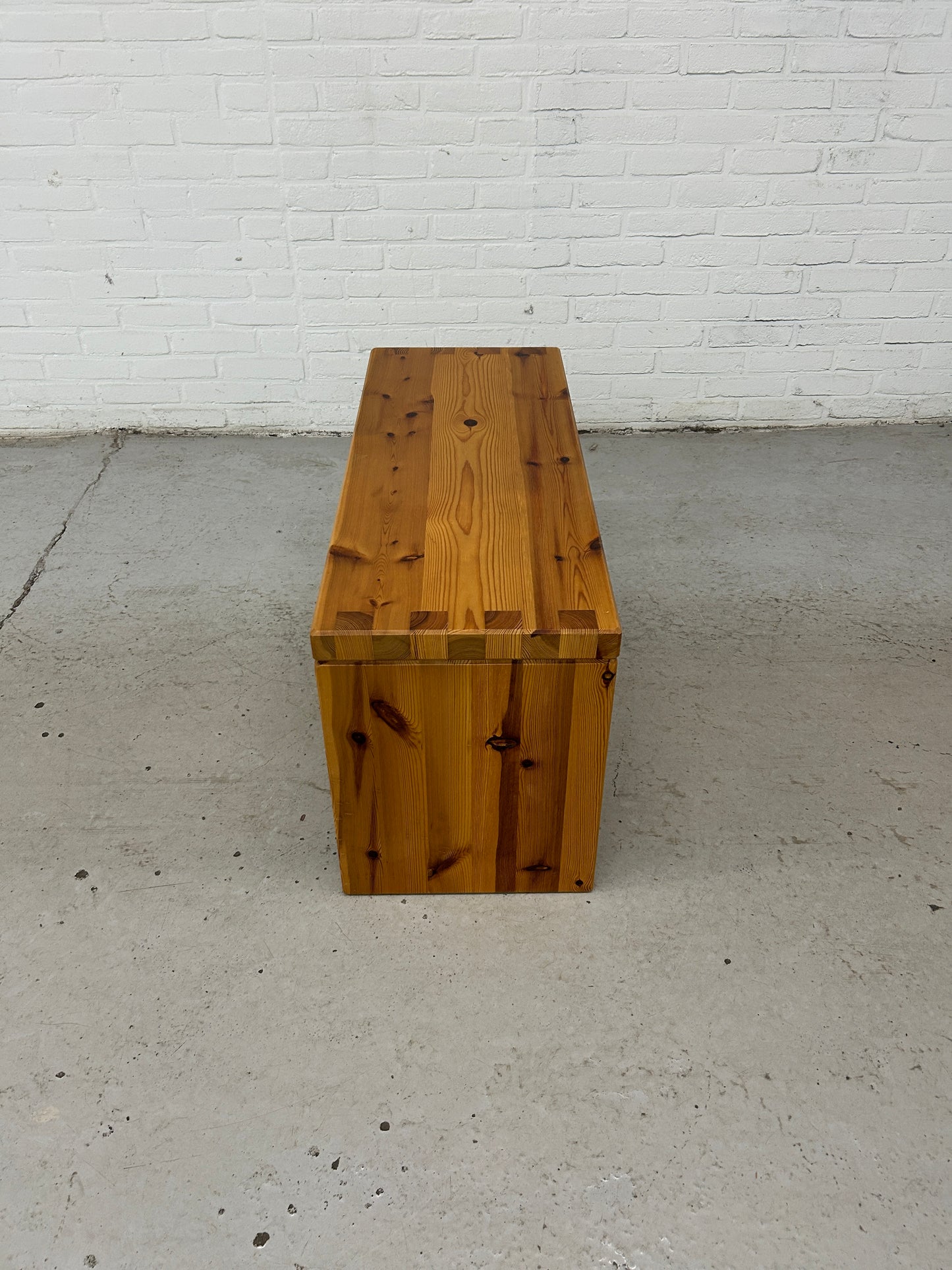 4 x vintage Aksel Kjersgaard pine wood storage benches