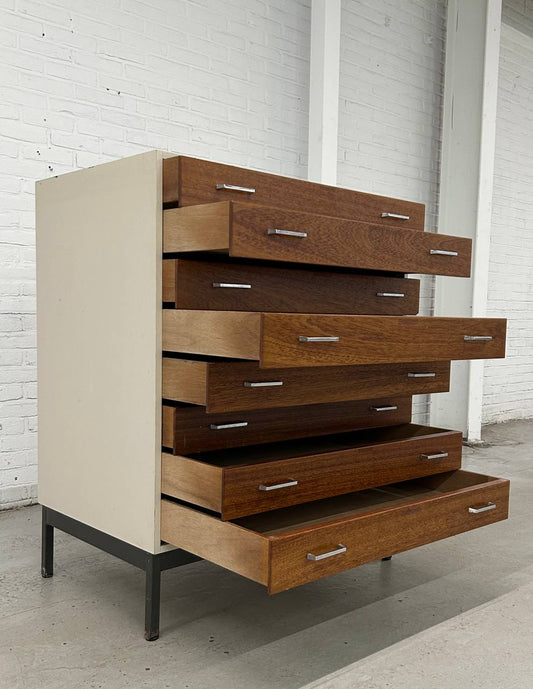 Vintage Papierkast Schoolkast Architectenkast