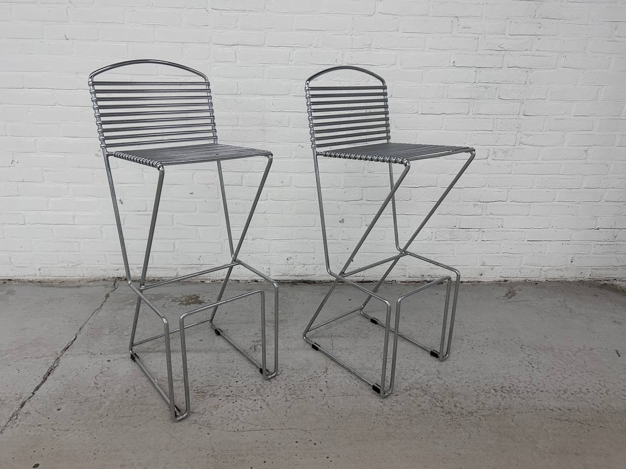 2 vintage stapelbare Till Behrens barkrukken