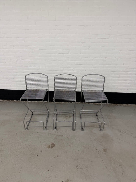 3 x vintage Till Behrens barkrukken