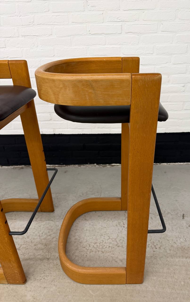 Set van 3 Willy Rizzo stijl barkrukken