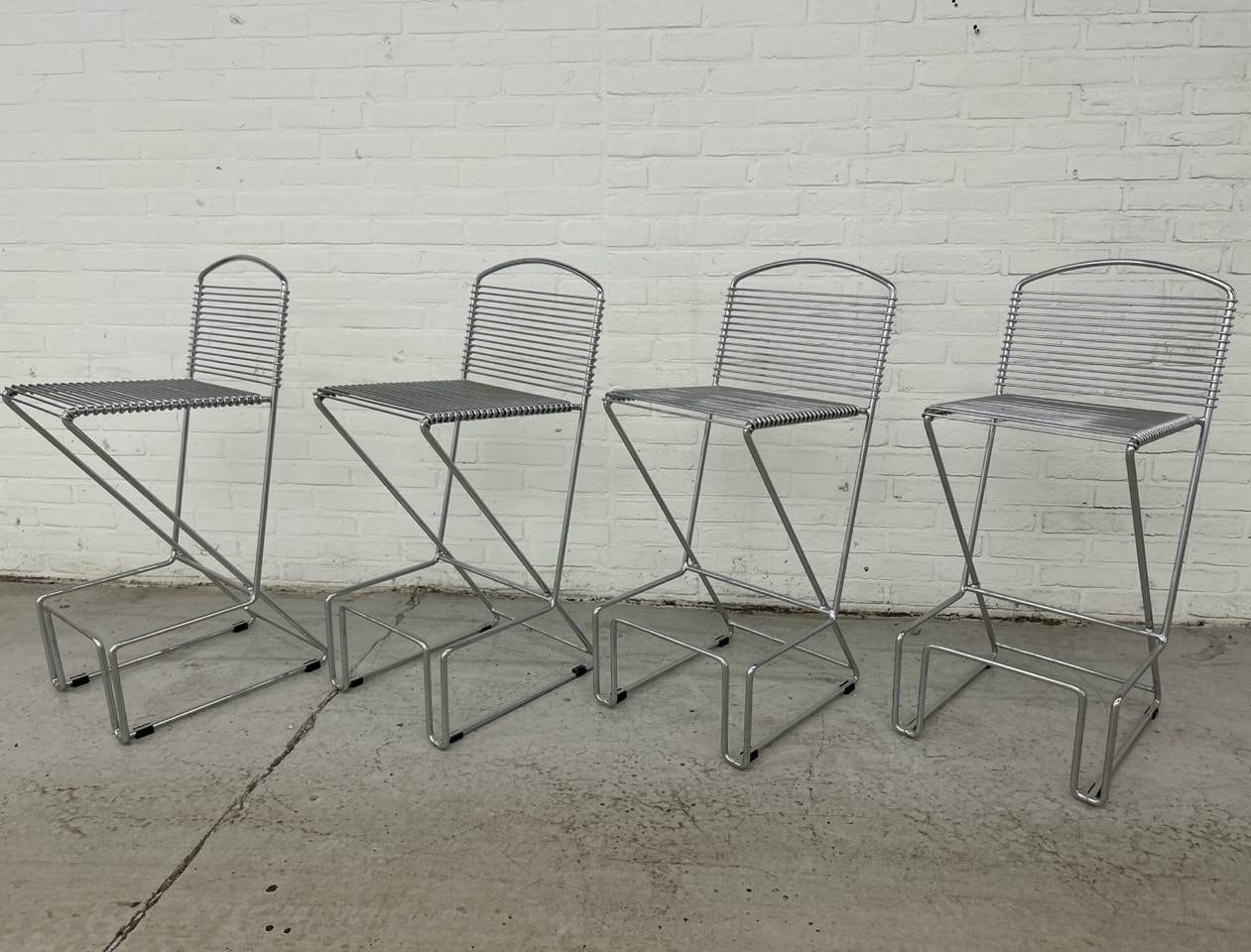 4 x vintage Till Behrens barkrukken