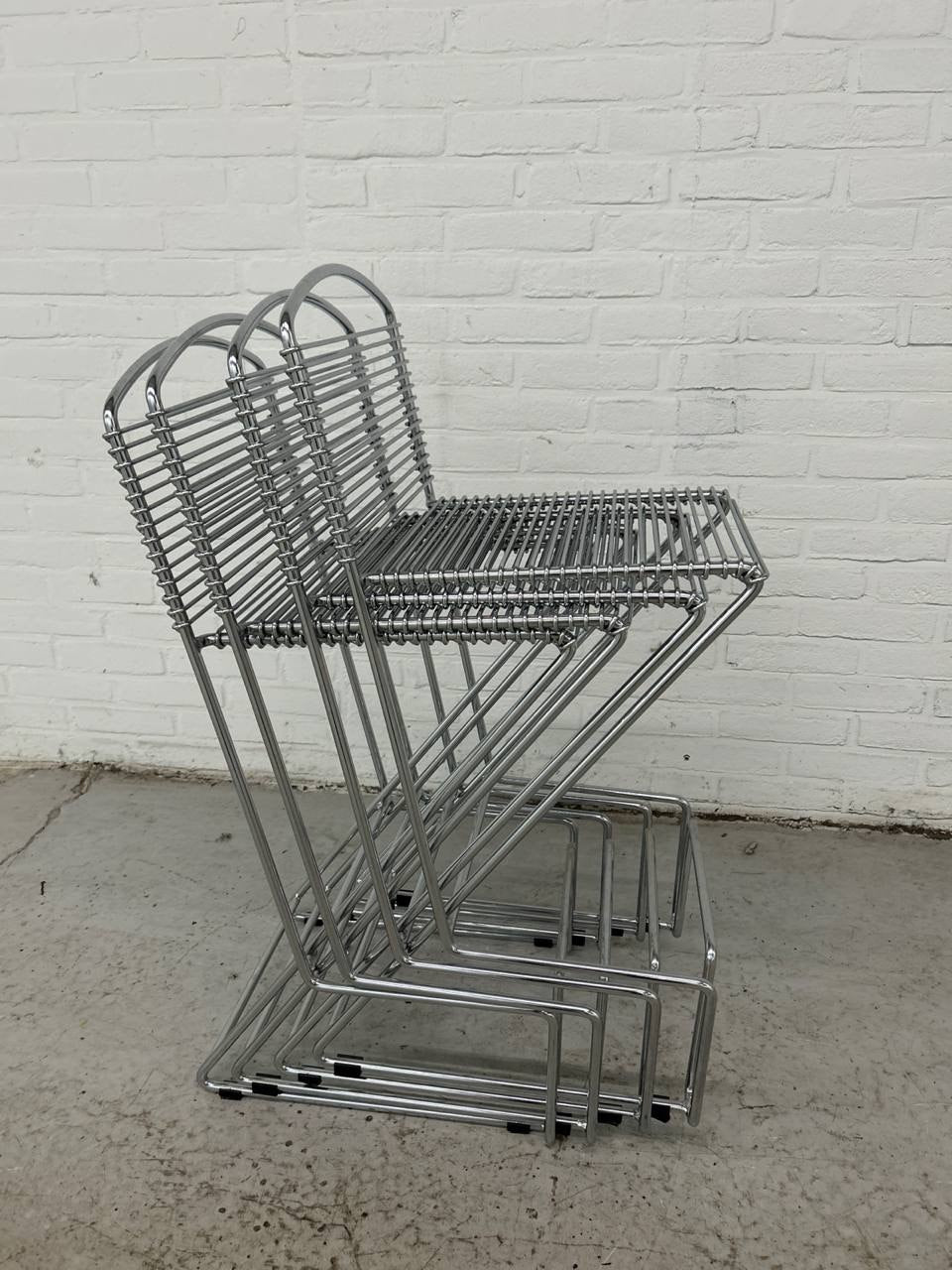 4 x vintage Till Behrens barkrukken