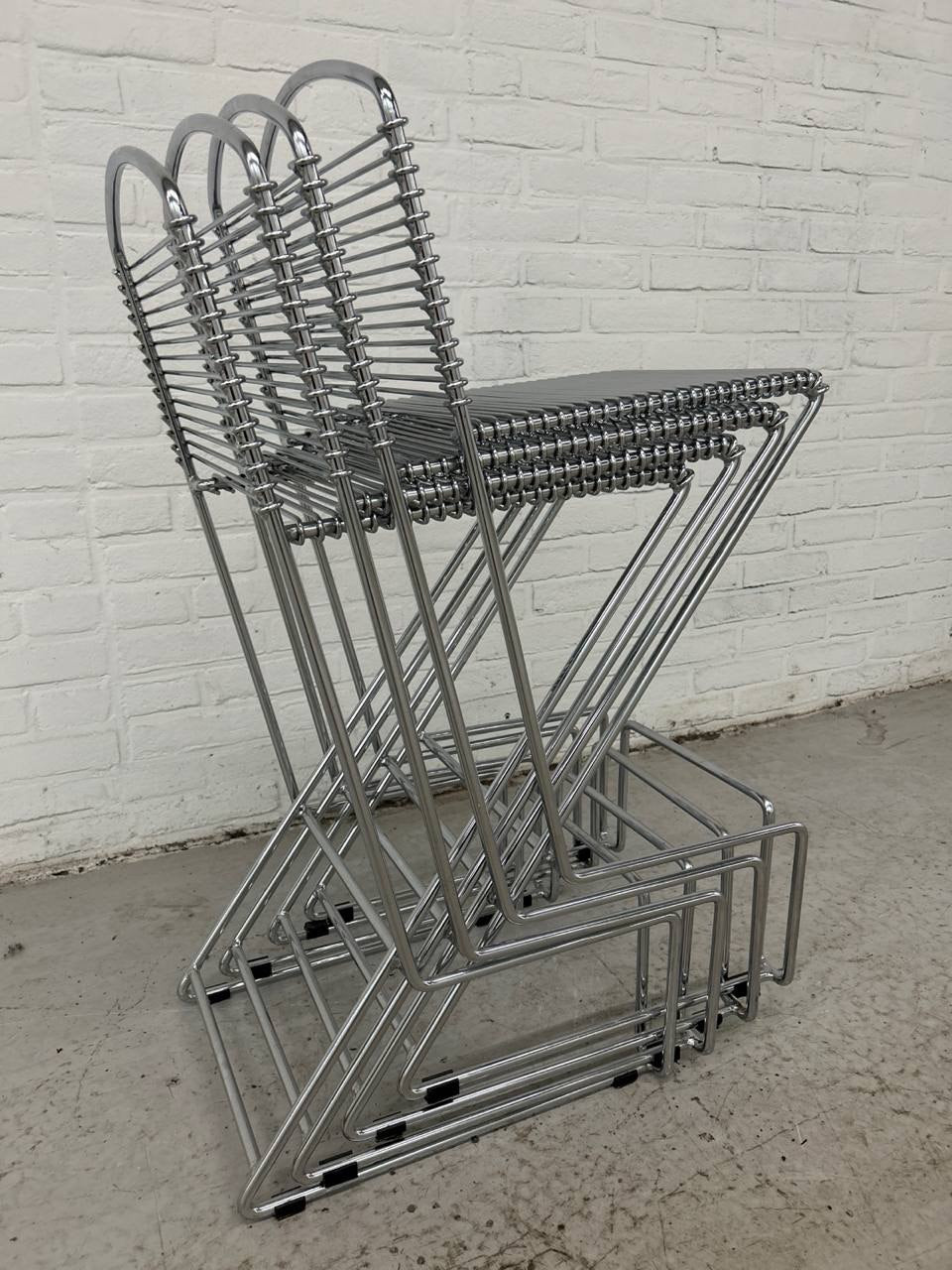 4 x vintage Till Behrens barkrukken