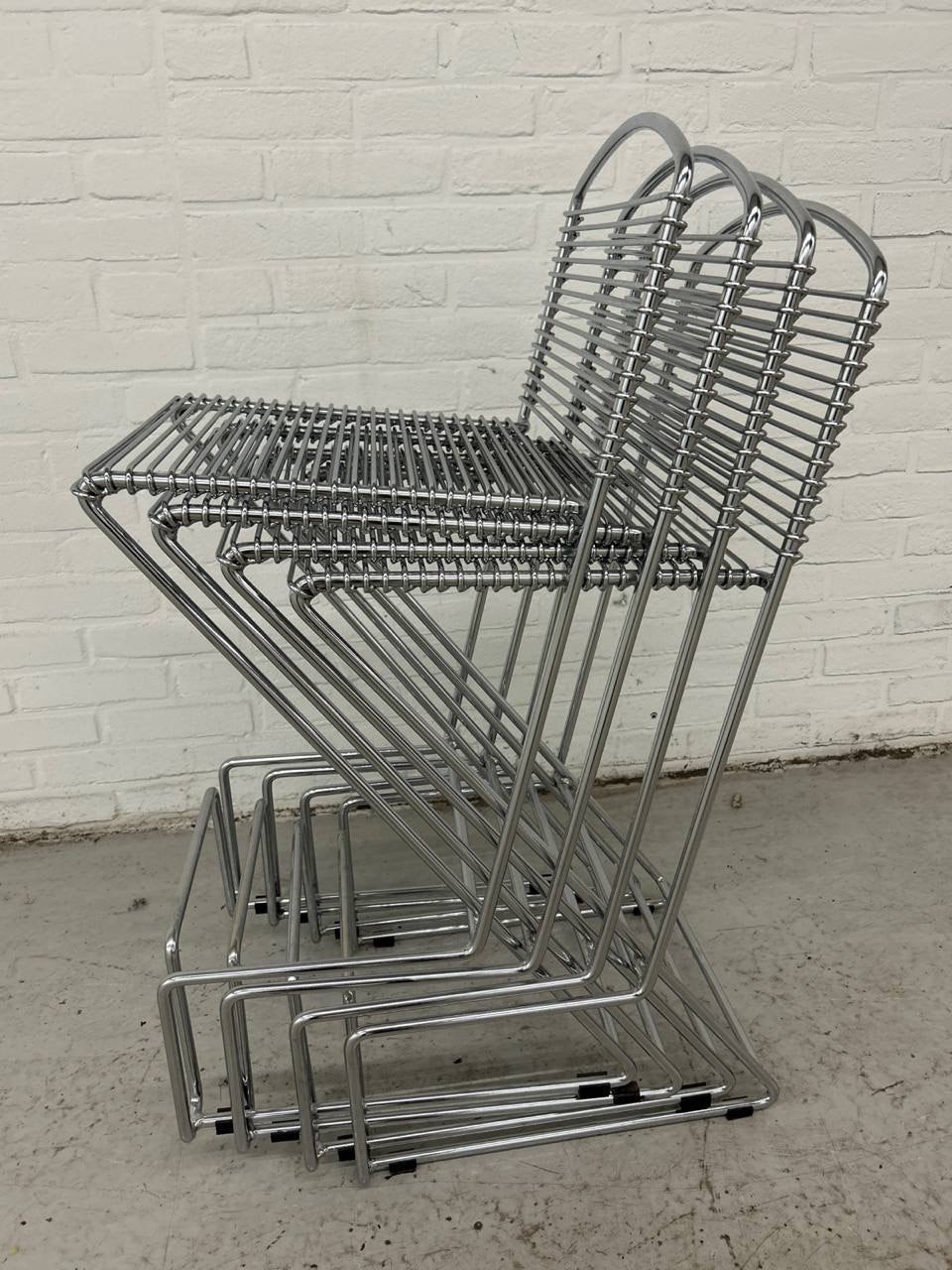 4 x vintage Till Behrens barkrukken
