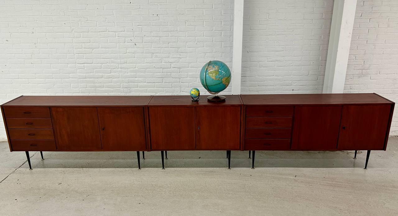 Vintage 2-delige modulaire secretaire