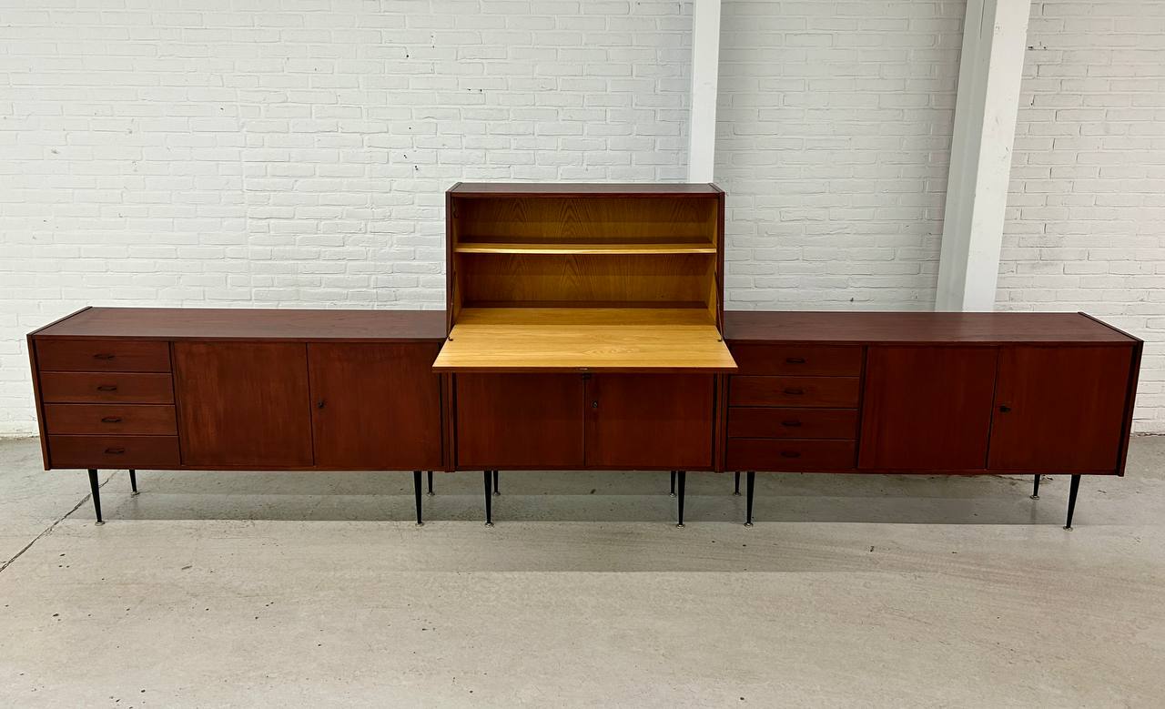 Vintage 2-delige modulaire secretaire