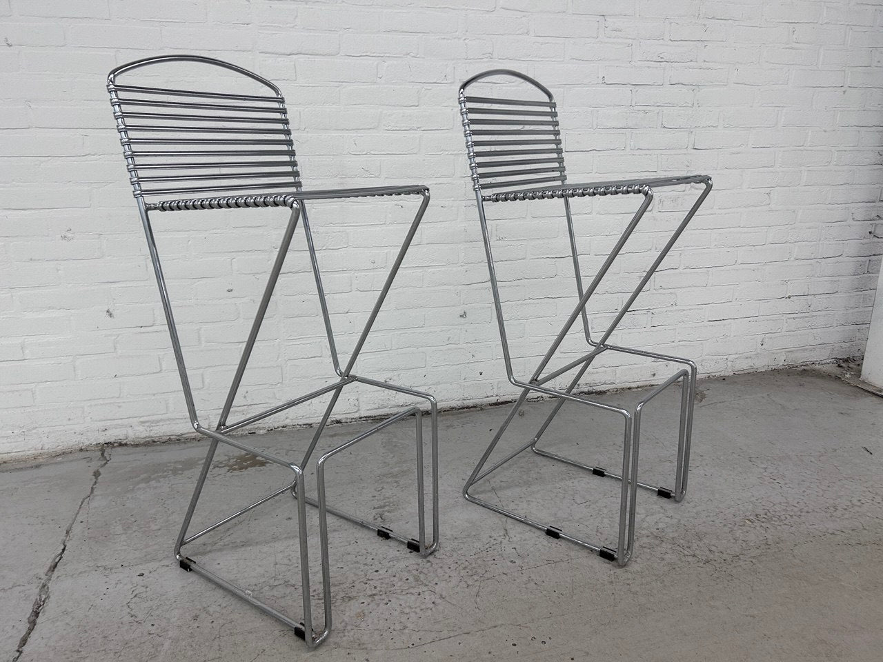 2 vintage stapelbare Till Behrens barkrukken