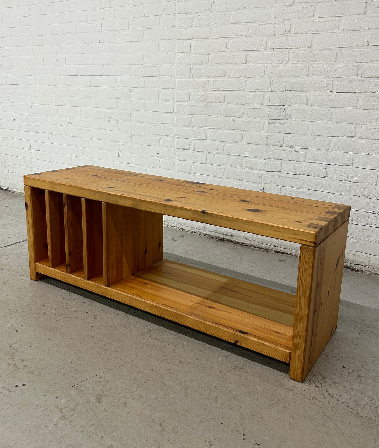4 x vintage Aksel Kjersgaard pine wood storage benches