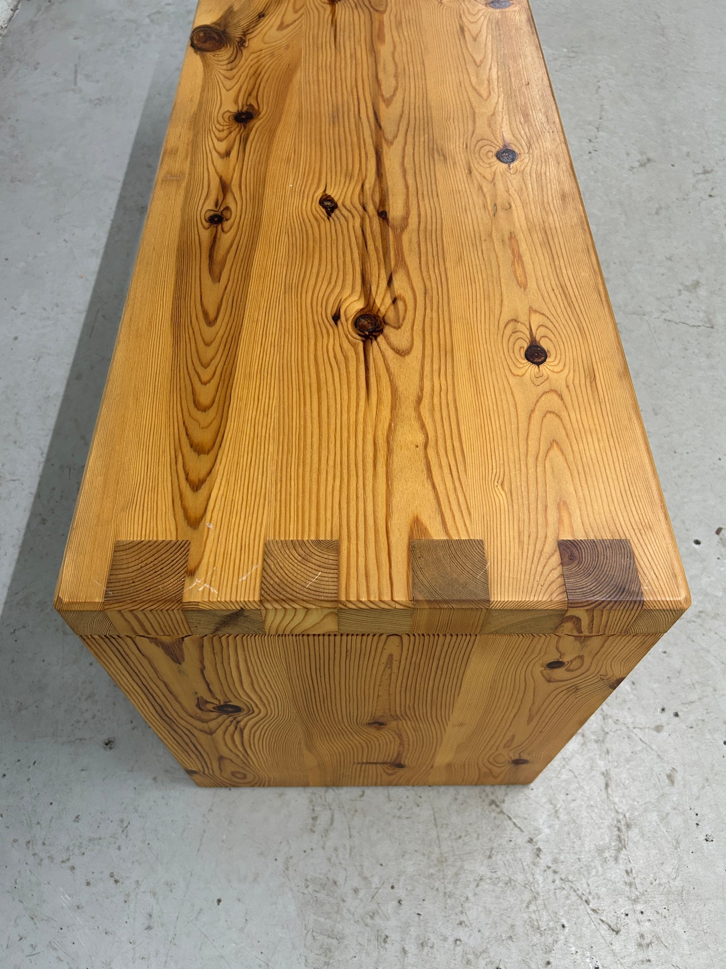 4 x vintage Aksel Kjersgaard pine wood storage benches
