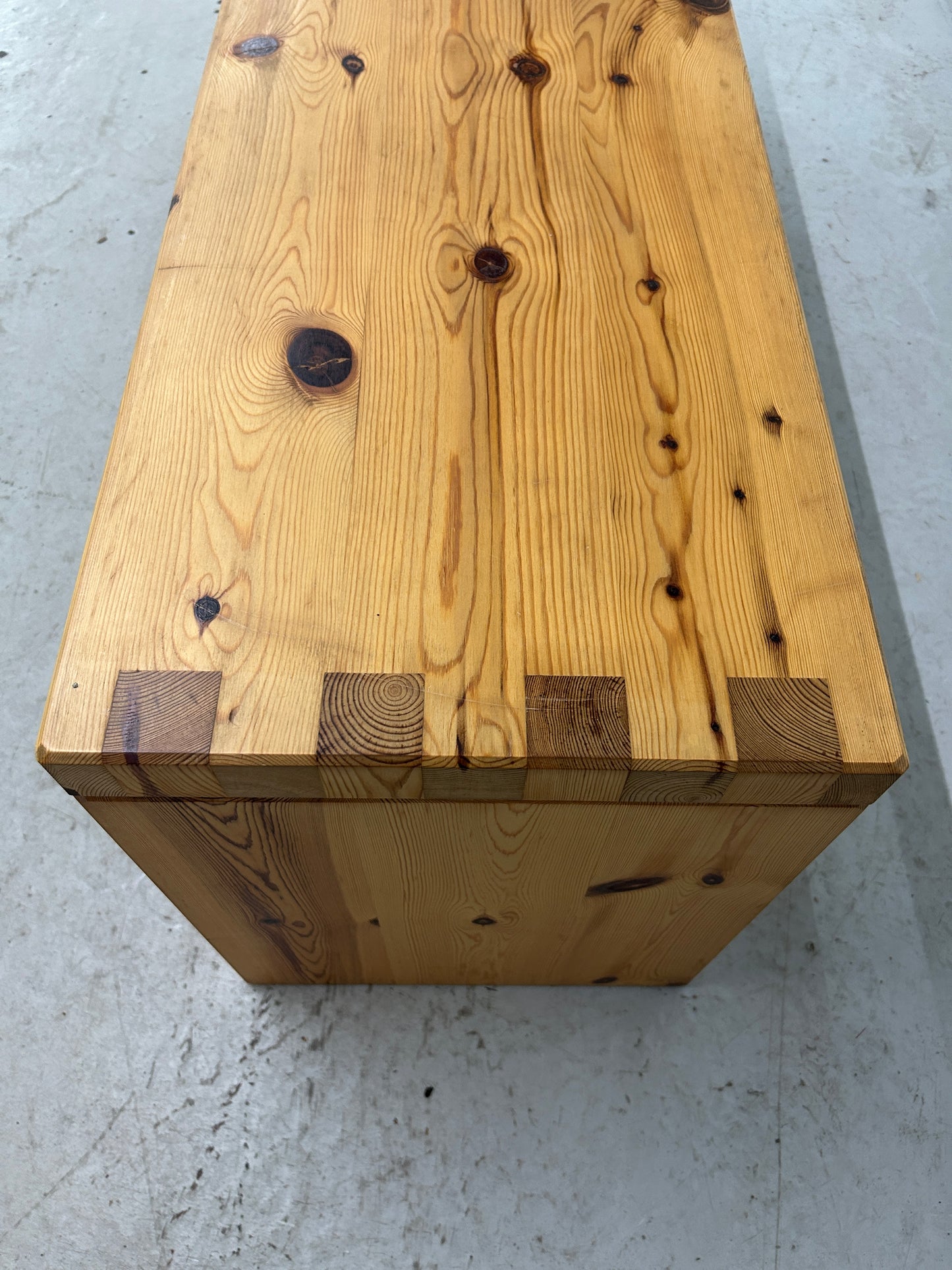 4 x vintage Aksel Kjersgaard pine wood storage benches