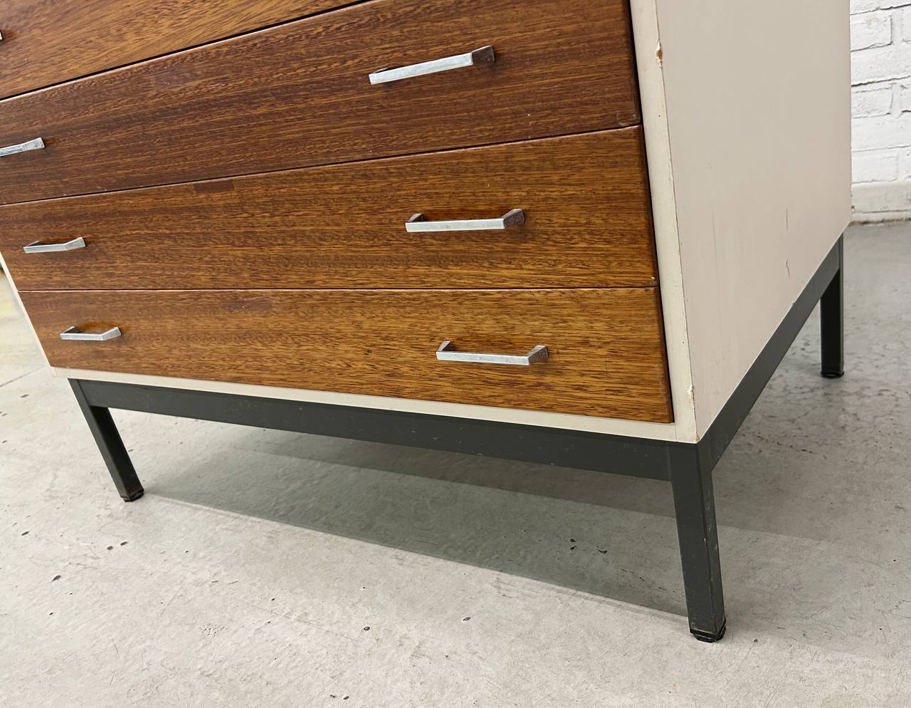 Vintage Papierkast Schoolkast Architectenkast