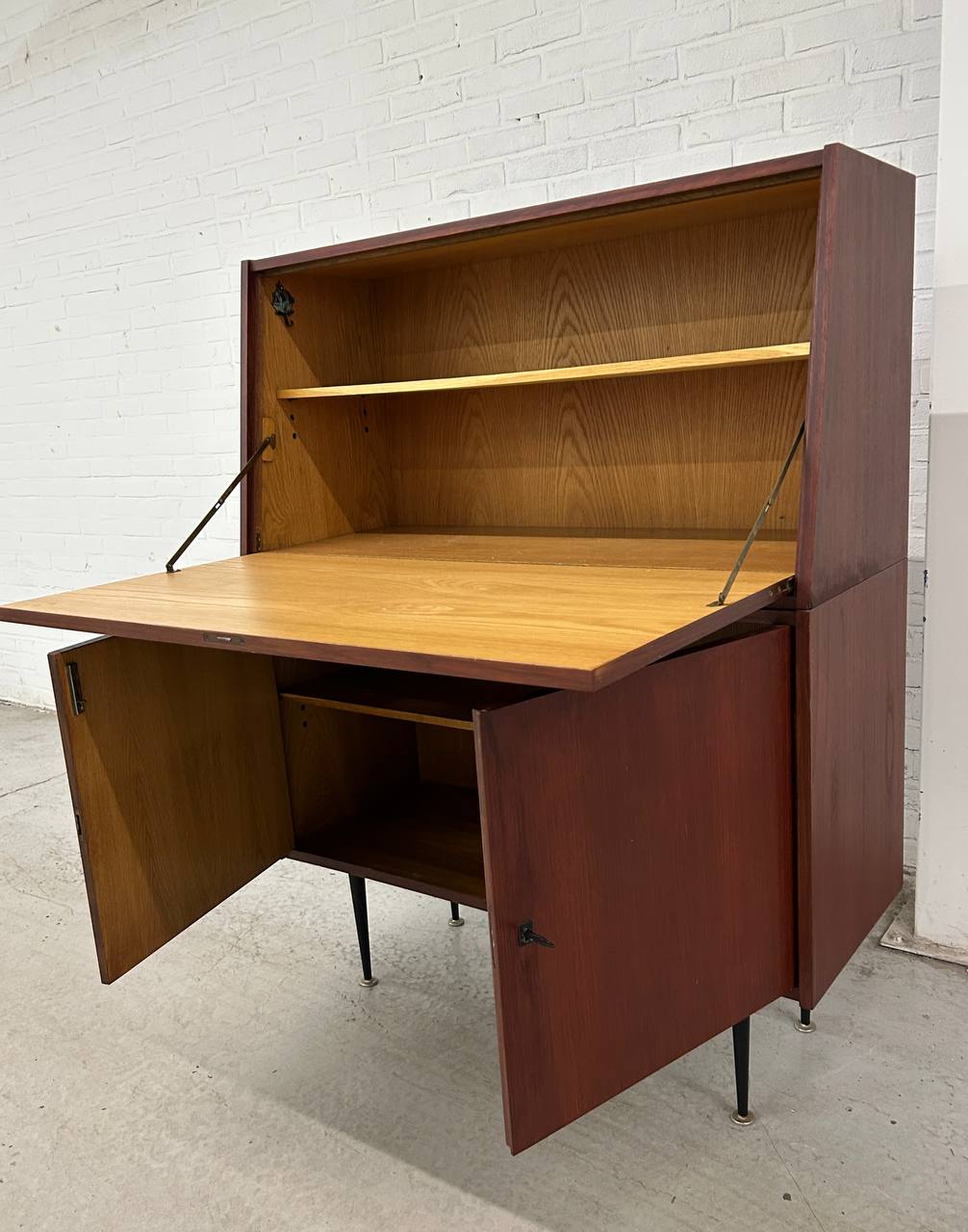 Vintage 2-delige modulaire secretaire