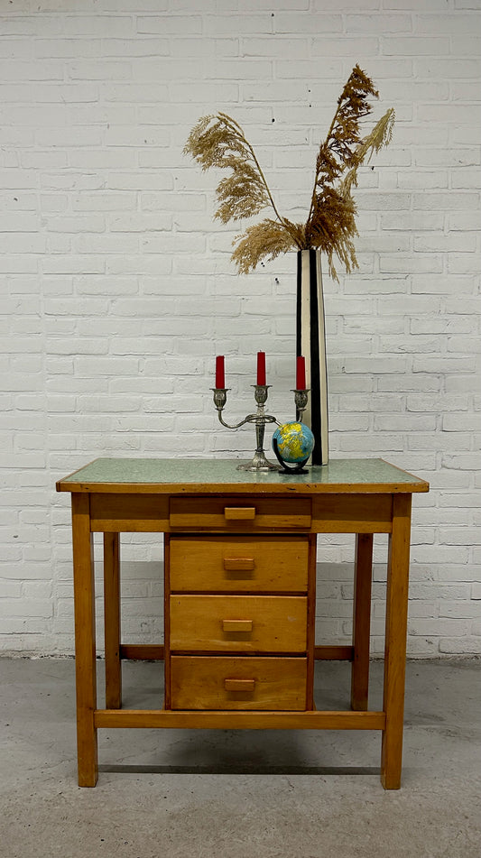 Vintage jaren 50 tafel / bureau / werkbank