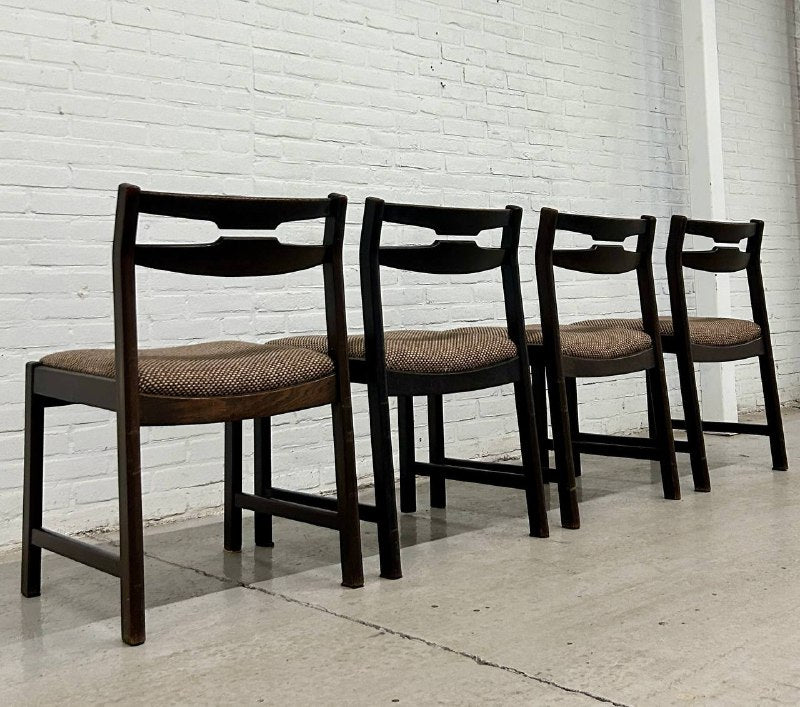 Vintage wengé houten stoelen