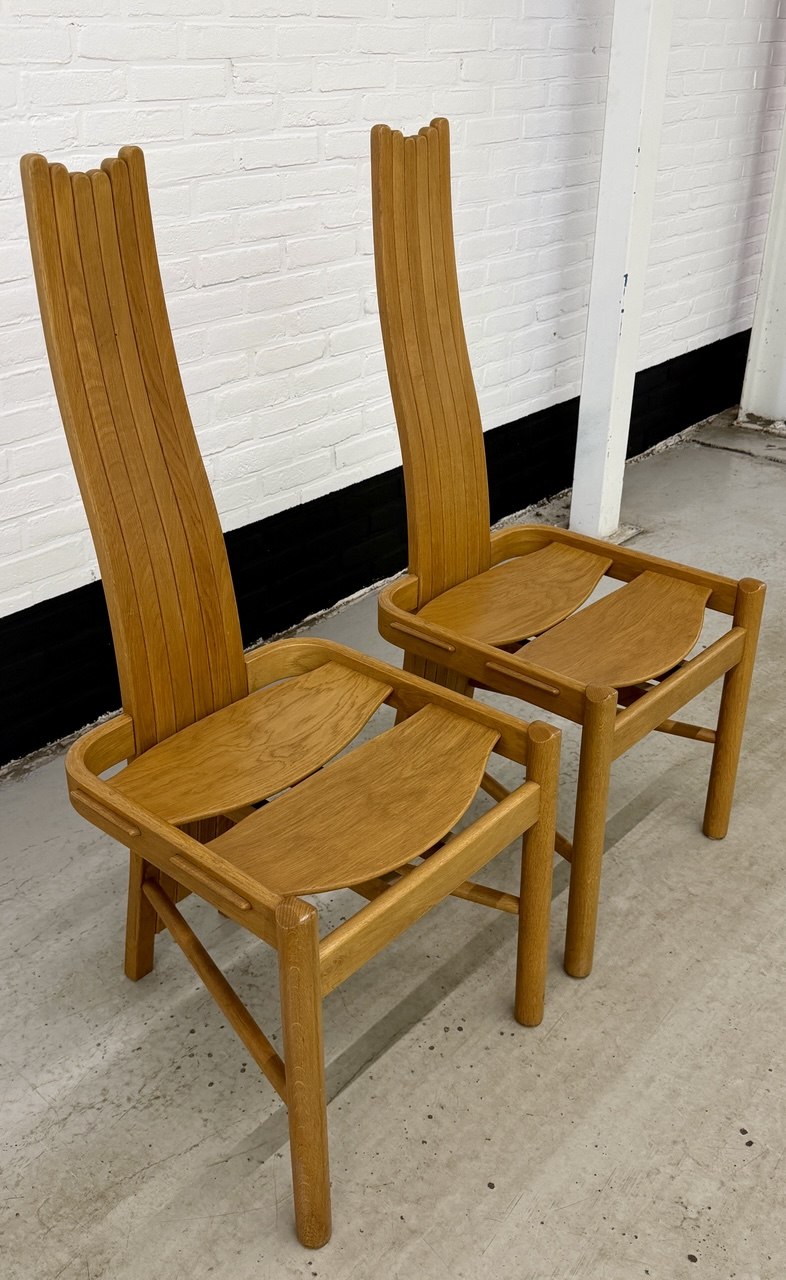 2 vintage Allmilmö designer stoelen