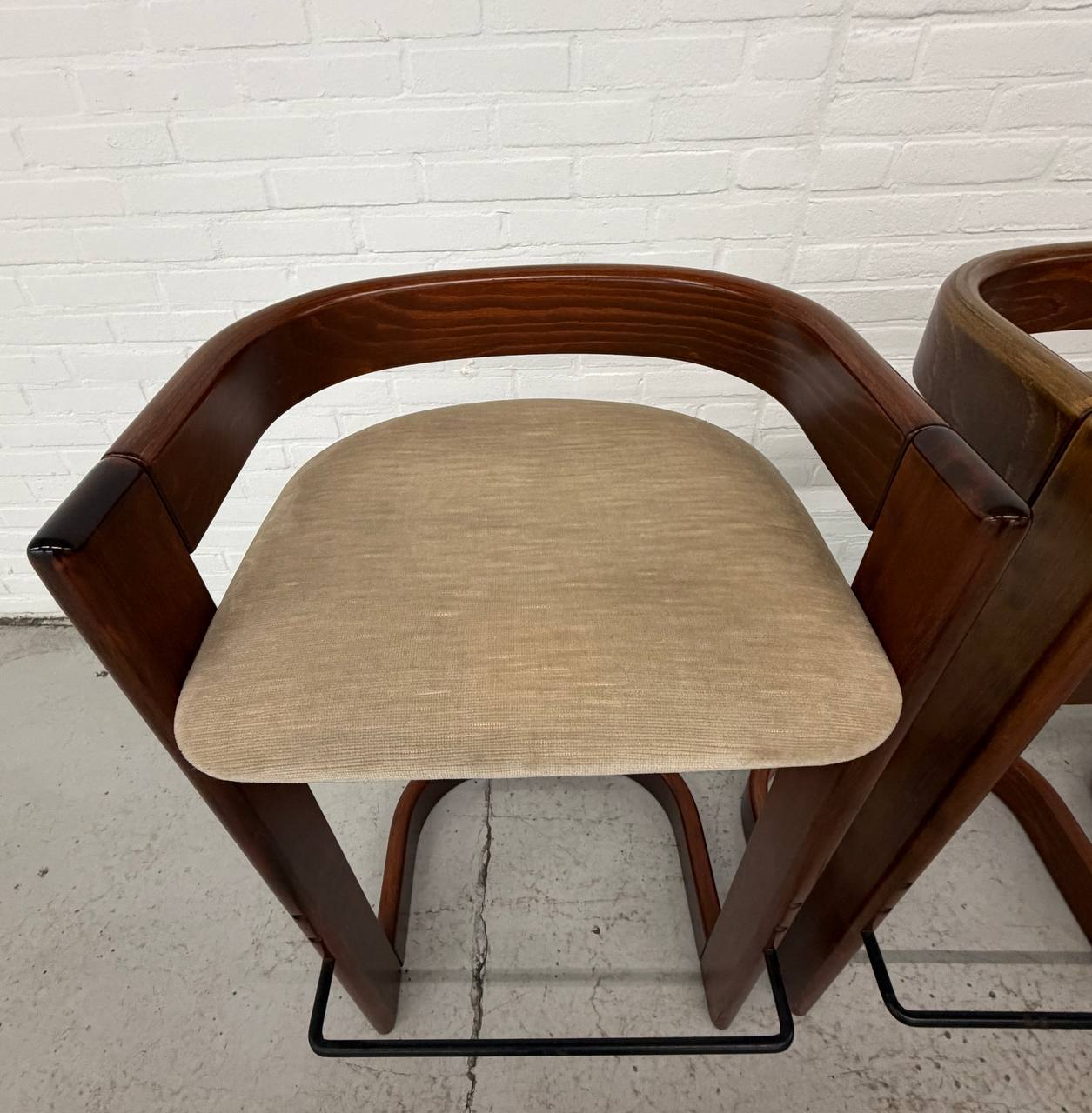 3 Vintage Willy Rizzo Stijl Barkrukken