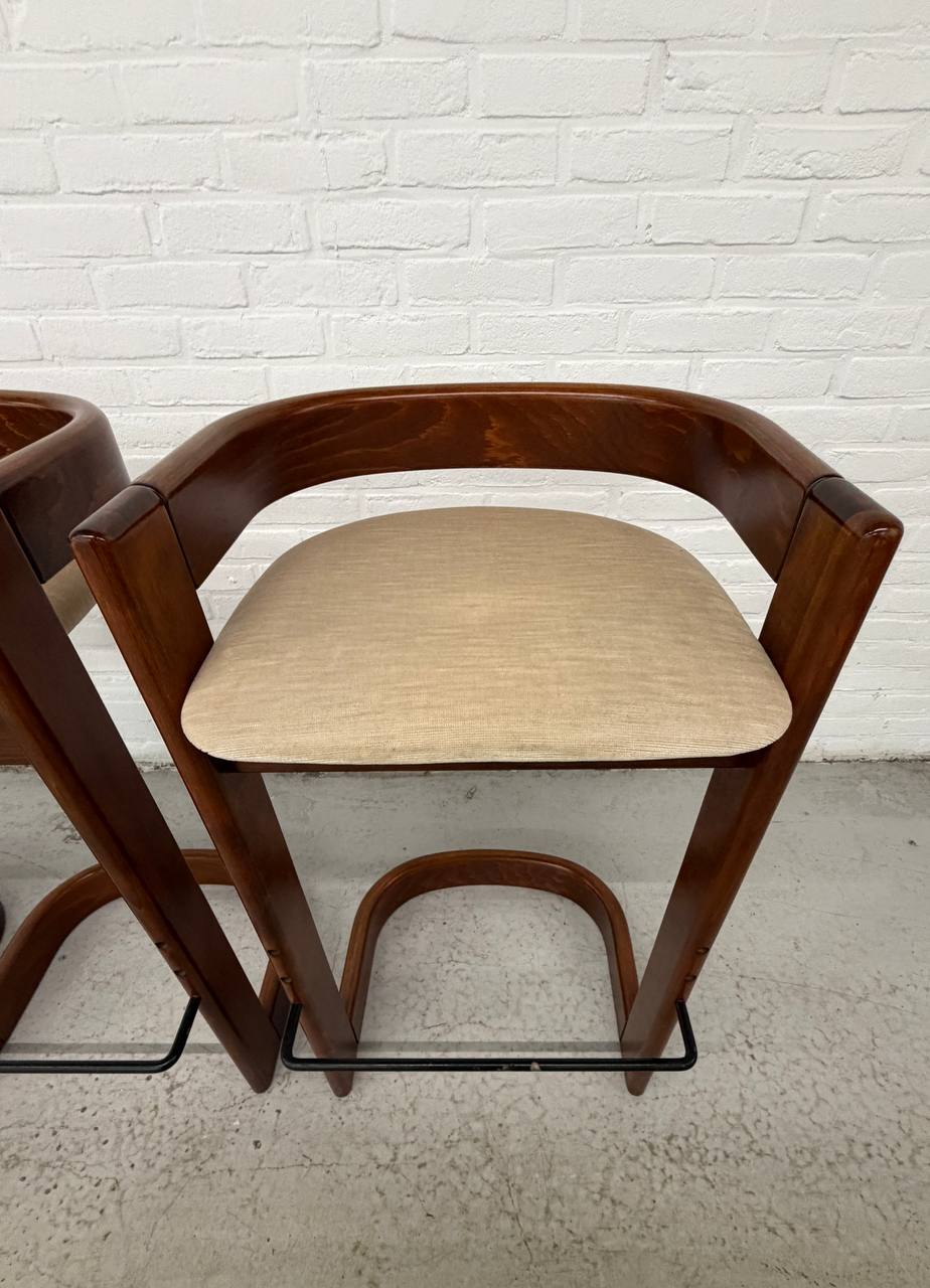 3 Vintage Willy Rizzo Stijl Barkrukken