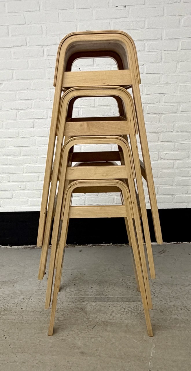 4 vintage IKEA ‘Salve’ barkrukken