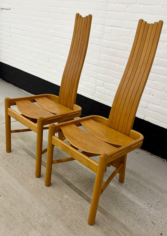 2 vintage Allmilmö designer stoelen