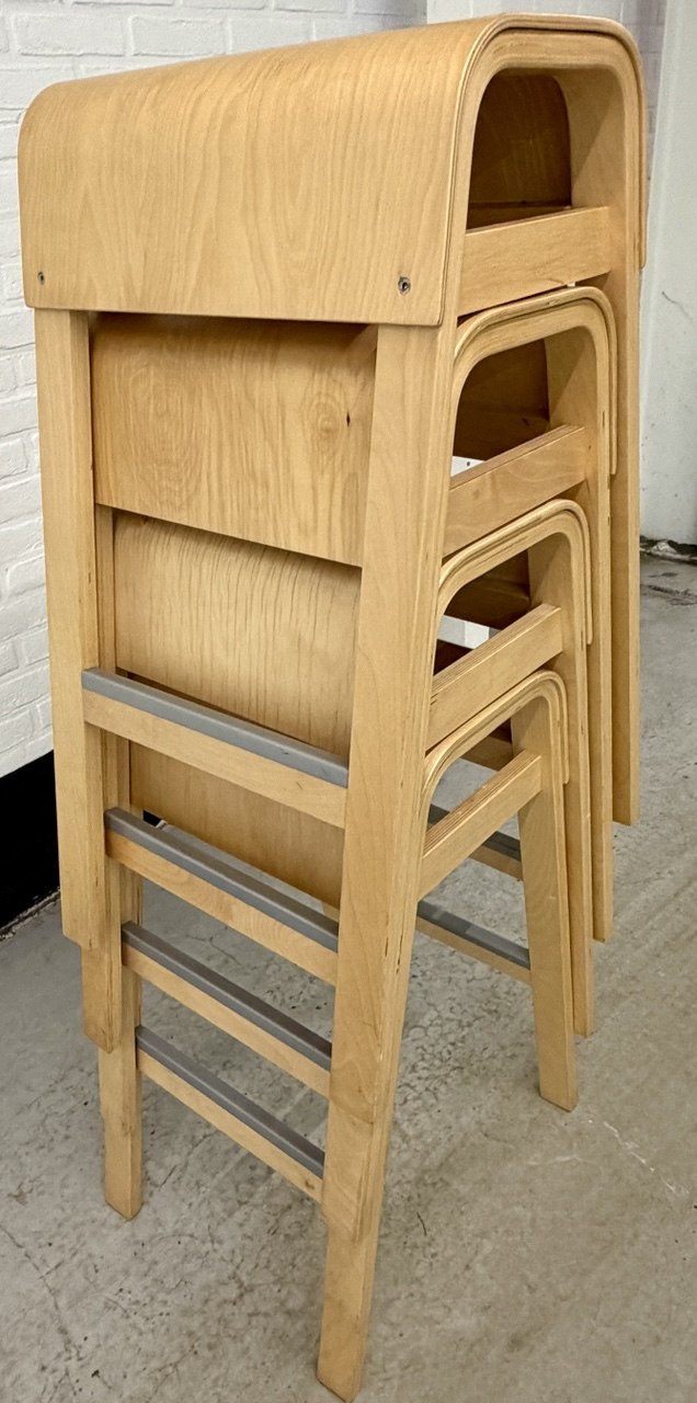 4 vintage IKEA ‘Salve’ barkrukken