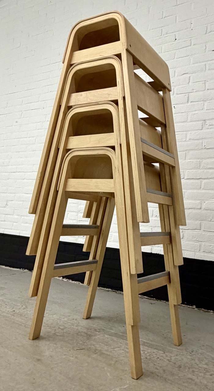 4 vintage IKEA ‘Salve’ barkrukken