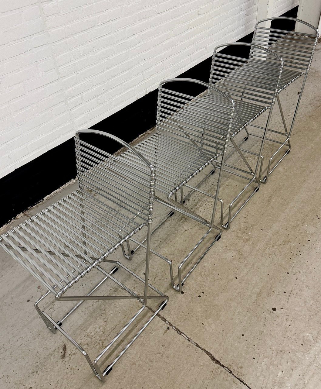 4 x vintage Till Behrens barkrukken