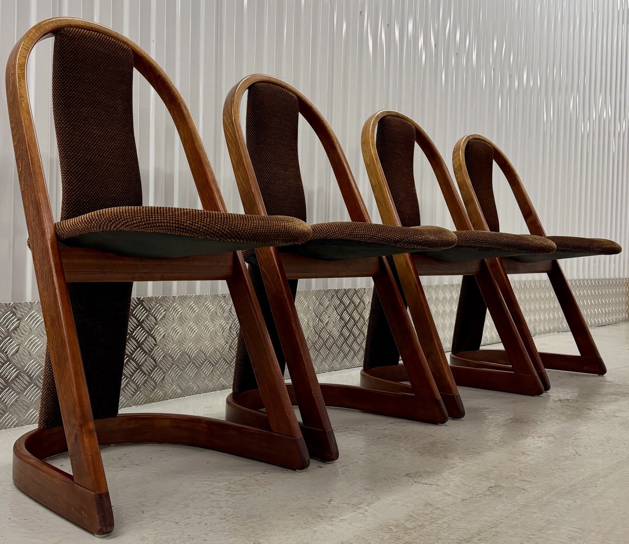 Set van 4 vintage design stoelen