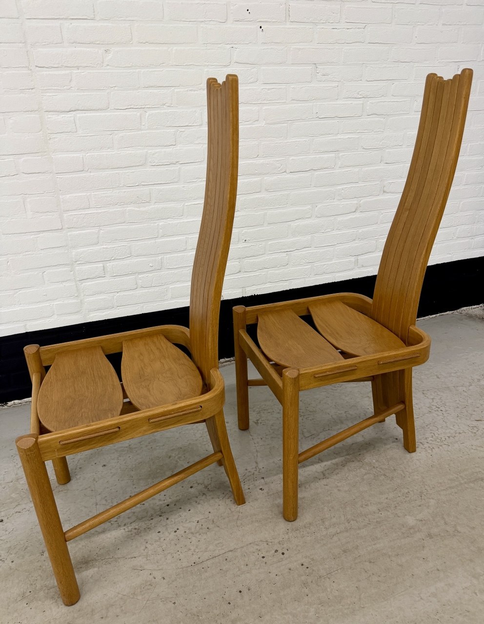 2 vintage Allmilmö designer stoelen