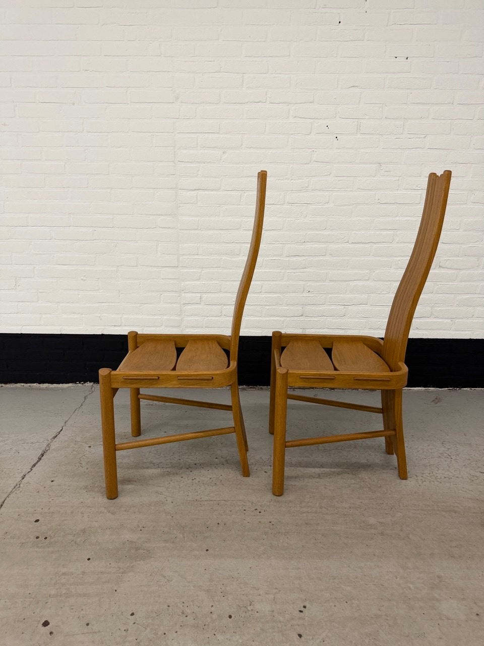 2 vintage Allmilmö designer stoelen