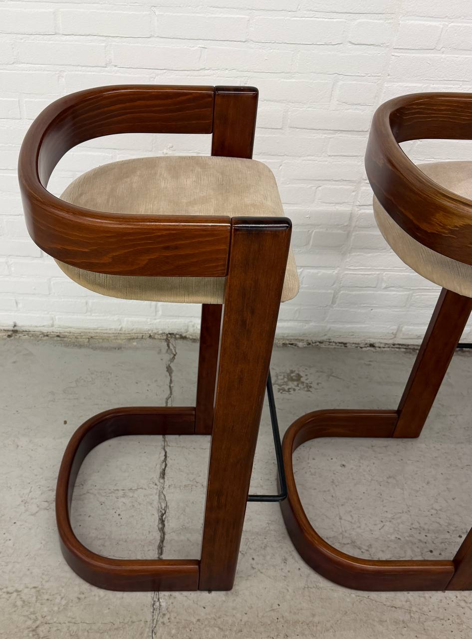 3 Vintage Willy Rizzo Stijl Barkrukken