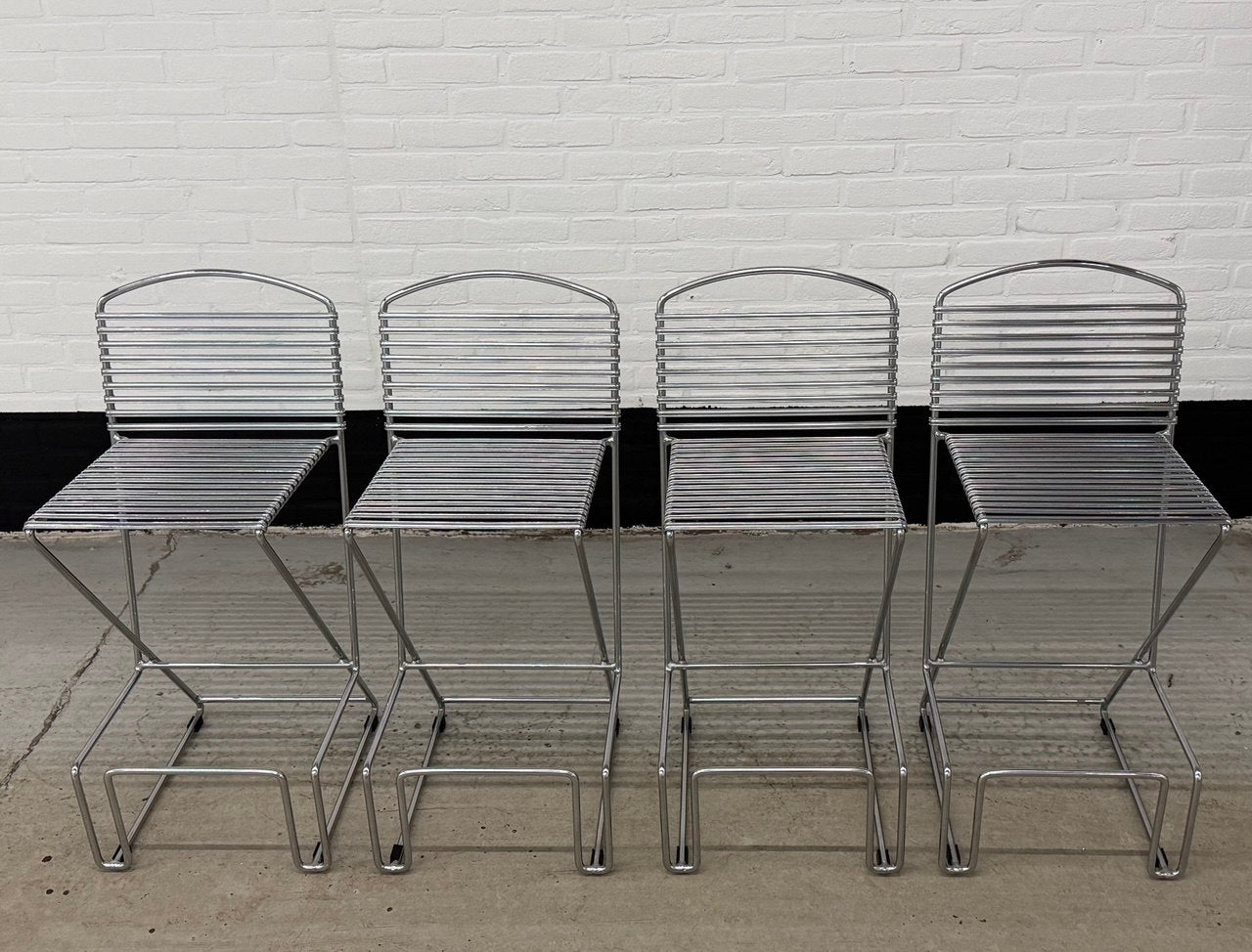 4 x vintage Till Behrens barkrukken