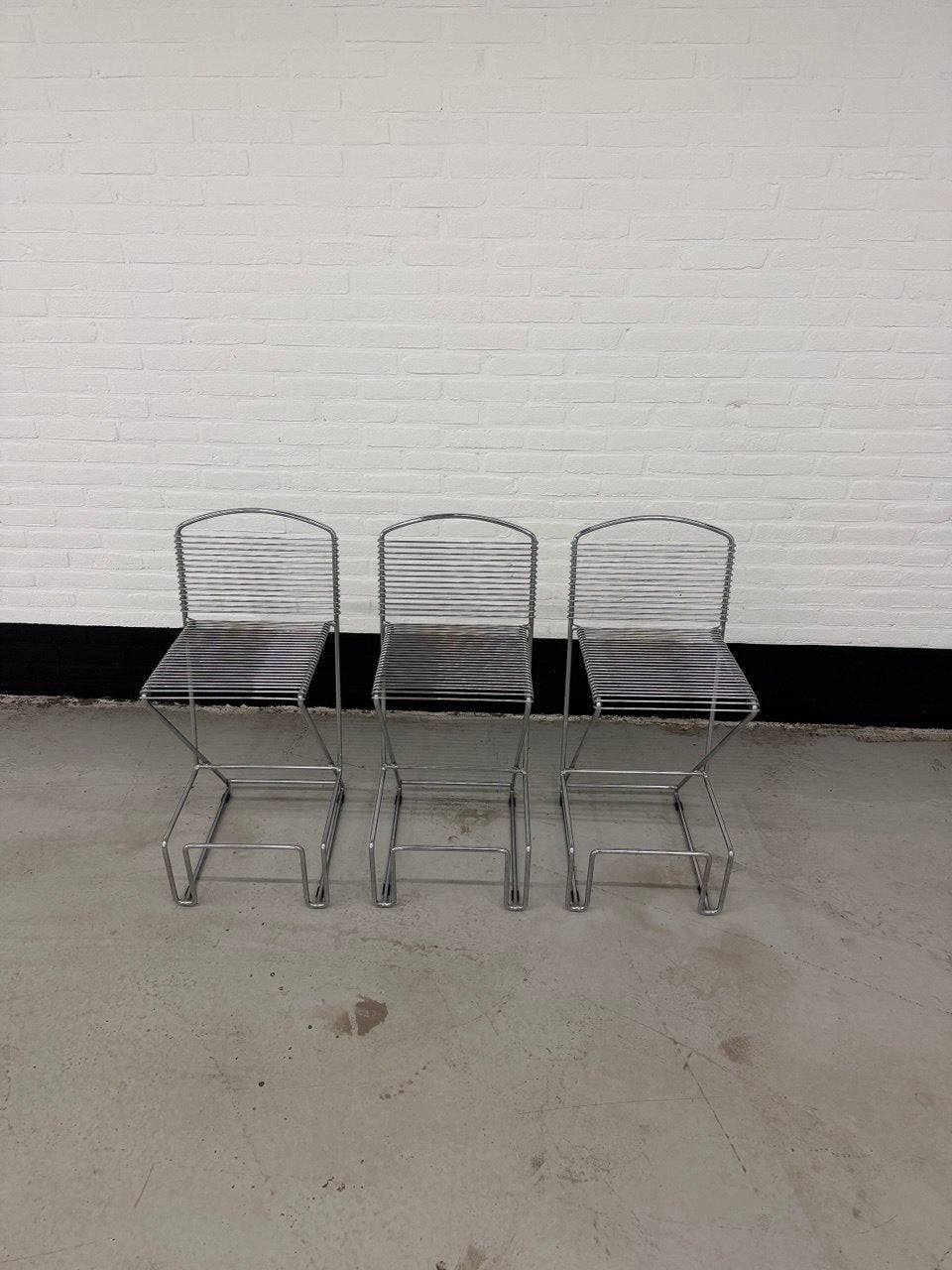 3 x vintage Till Behrens barkrukken