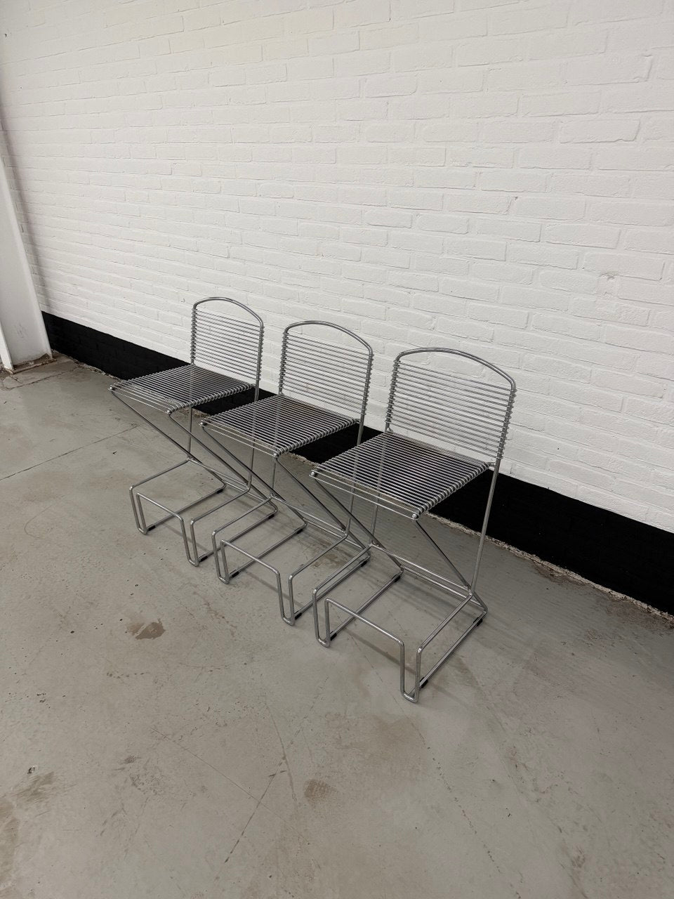 3 x vintage Till Behrens barkrukken