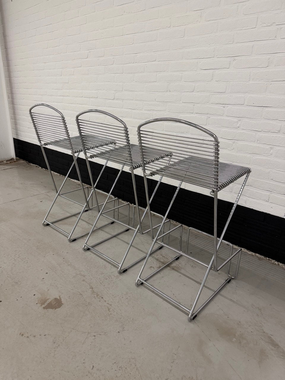 3 x vintage Till Behrens barkrukken