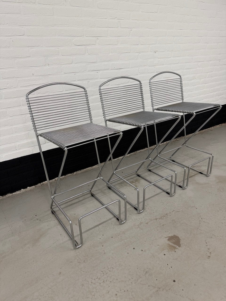 3 x vintage Till Behrens barkrukken