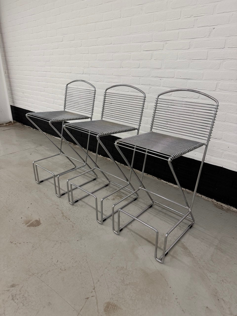 3 x vintage Till Behrens barkrukken