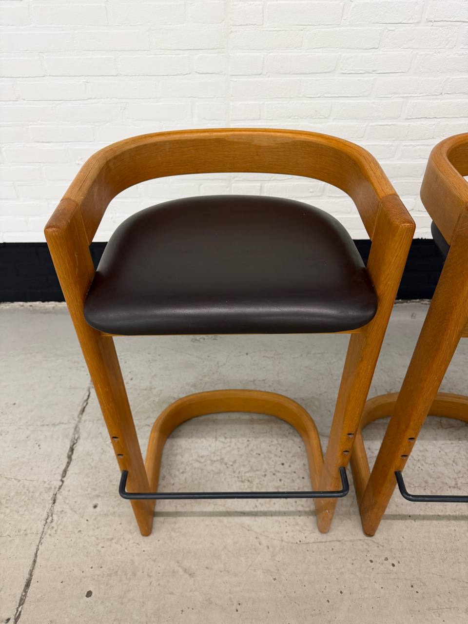 Set van 3 Willy Rizzo stijl barkrukken