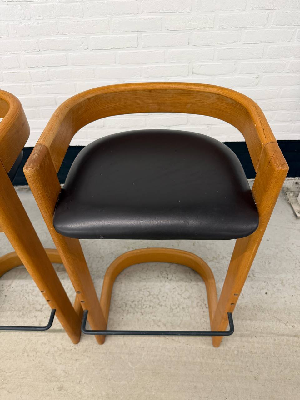 Set van 3 Willy Rizzo stijl barkrukken