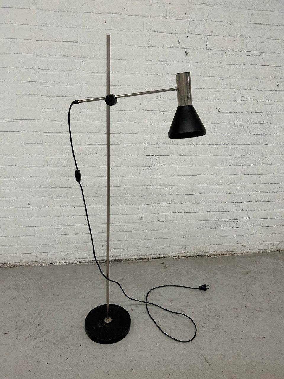 Vintage hengellamp, vloerlamp