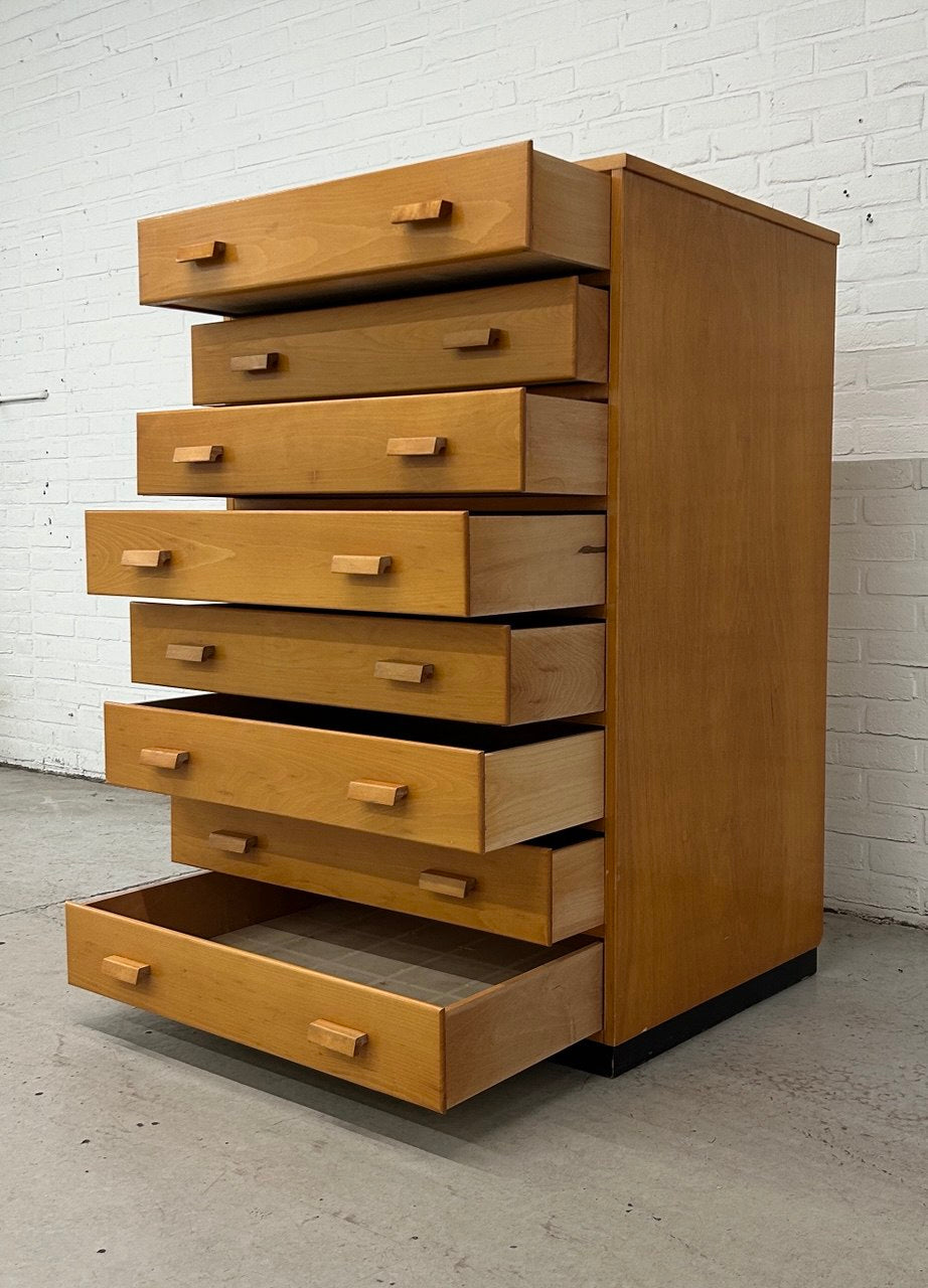 Vintage Schoolkast Papierkast Ladekast