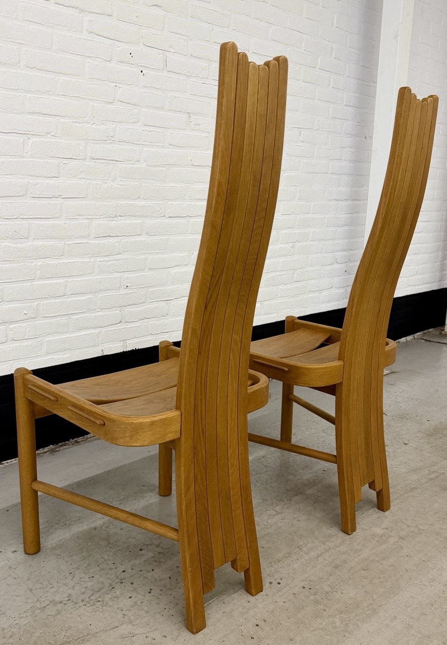 2 vintage Allmilmö designer stoelen