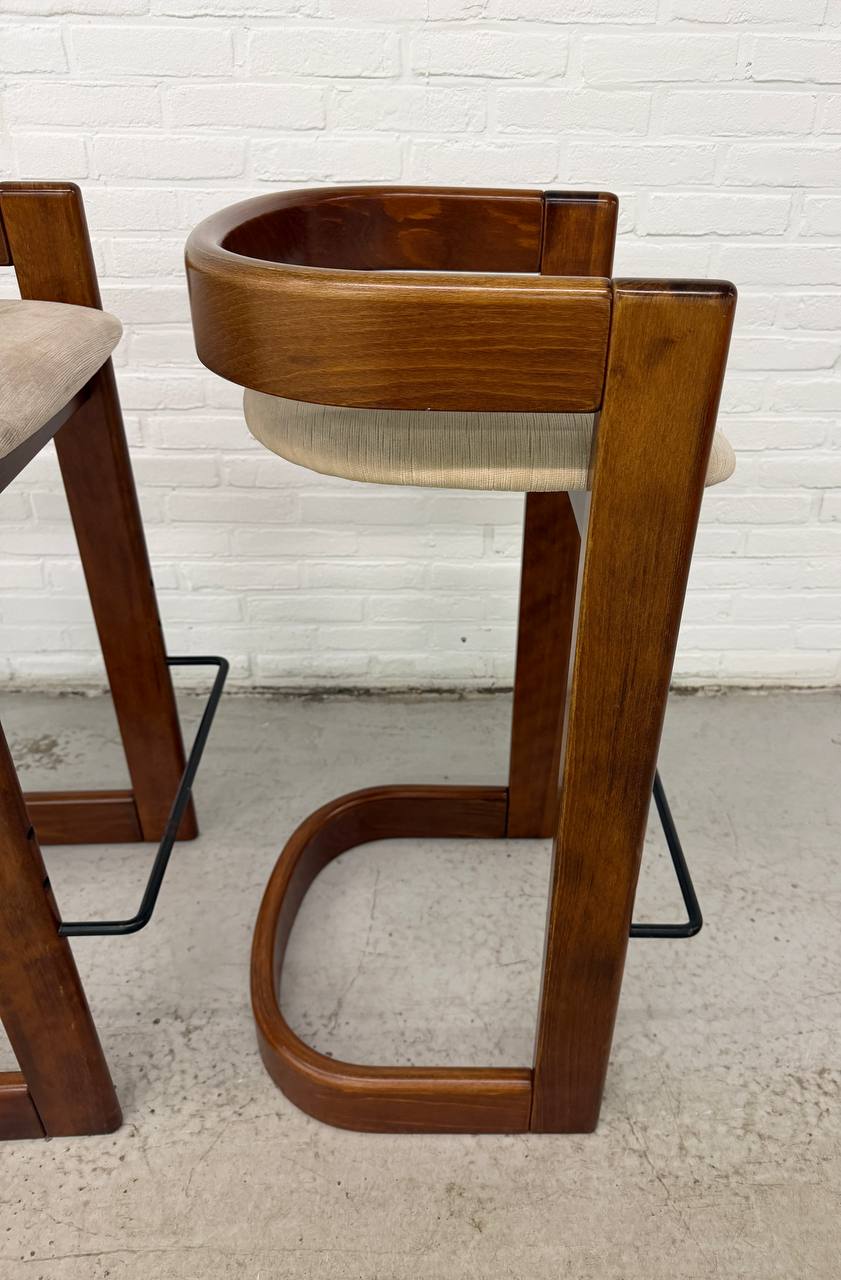 3 Vintage Willy Rizzo Stijl Barkrukken